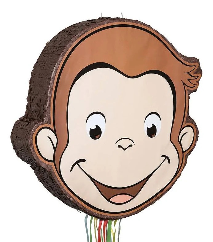 Curious George Face 3D Pinata 24" inch Decoration Party Birthday Decor Gift