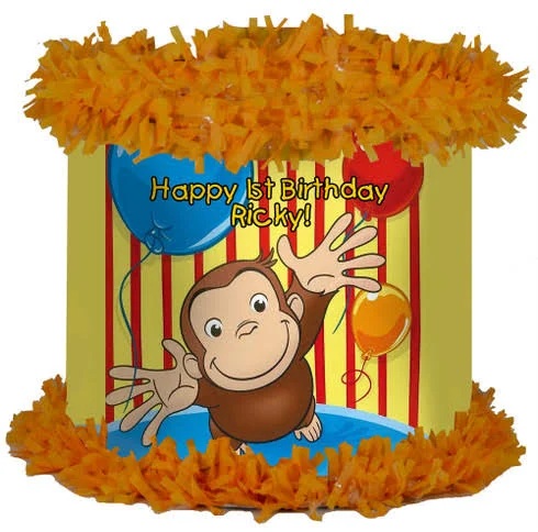 Curious George Personalized Name 3D Pinata 24" inch Decoration Party Birthday Decor Gift