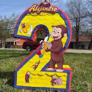 Curious George Personalized Number 3D Pinata 24" inch Decoration Party Birthday Decor Gift