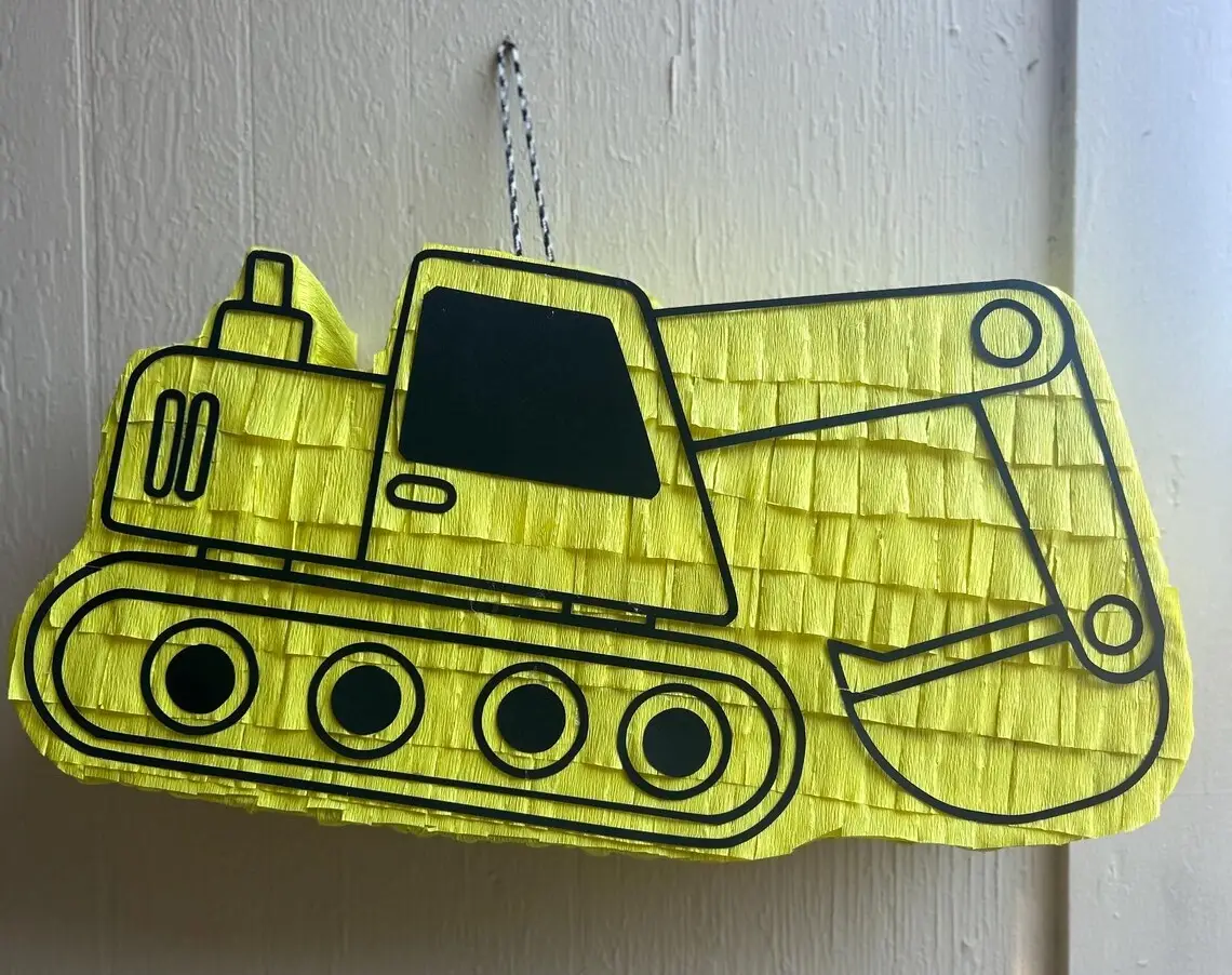 Excavator Digger Construction 3D Pinata 24" inch Decoration Party Birthday