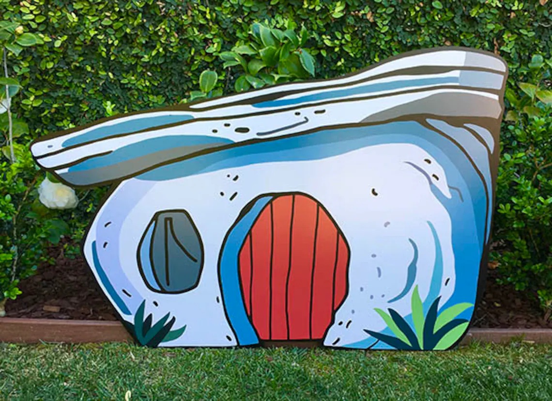 The Flintstones House 5 Foot Coroplast Cutout Yard Sign Life Size Prop Decoration Party Birthday