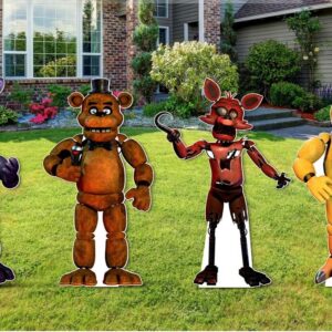 FNAF Five Nights at Freddy's Characters Coroplast Cutout Yard Sign Life Size Prop Decoration Party Birthday