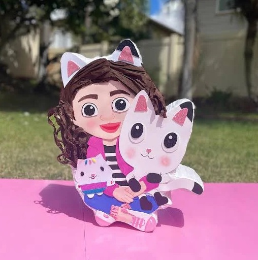 Gabby's Dollhouse Sitting Pandy Cakey Cat 3D Pinata 24" inch Decoration Party Birthday Decor Gift