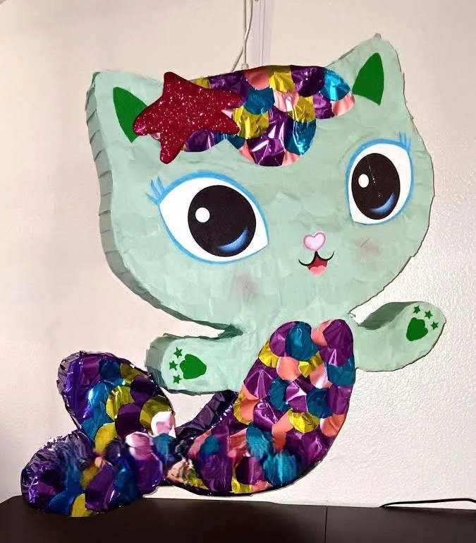 Gabby's Dollhouse Mercat 3D Pinata 24" inch Decoration Party Birthday Decor Gift
