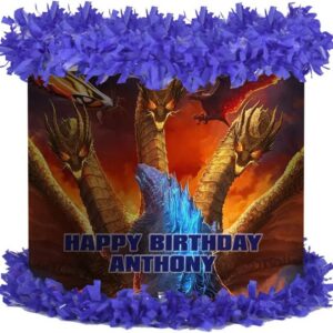 Godzilla KOTM Personalized 3D Pinata 24" inch Decoration Party Birthday Decor Gift