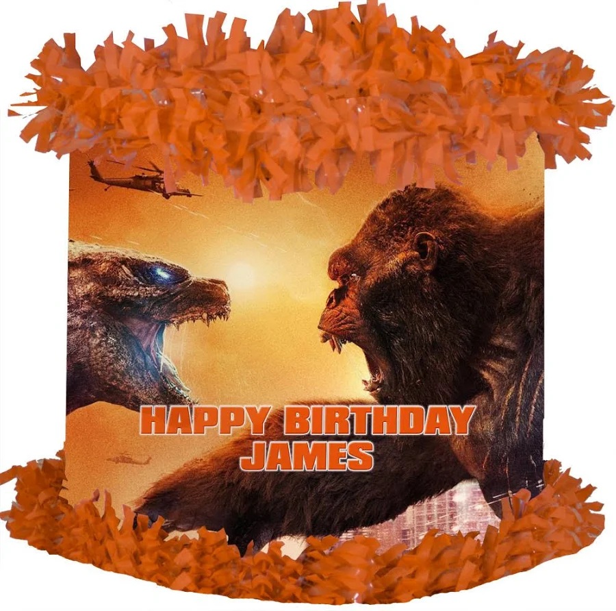Godzilla vs Kong Personalized 3D Pinata 24" inch Decoration Party Birthday Decor Gift