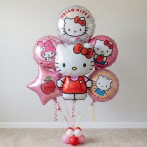 Hello Kitty Foil 3D Balloon Bouquet 6 Pcs Decoration Party Birthday Decor Gift
