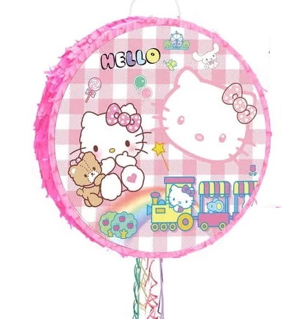 Hello Kitty Cute Train Round 3D Pinata 24" inch Decoration Party Birthday Decor Gift