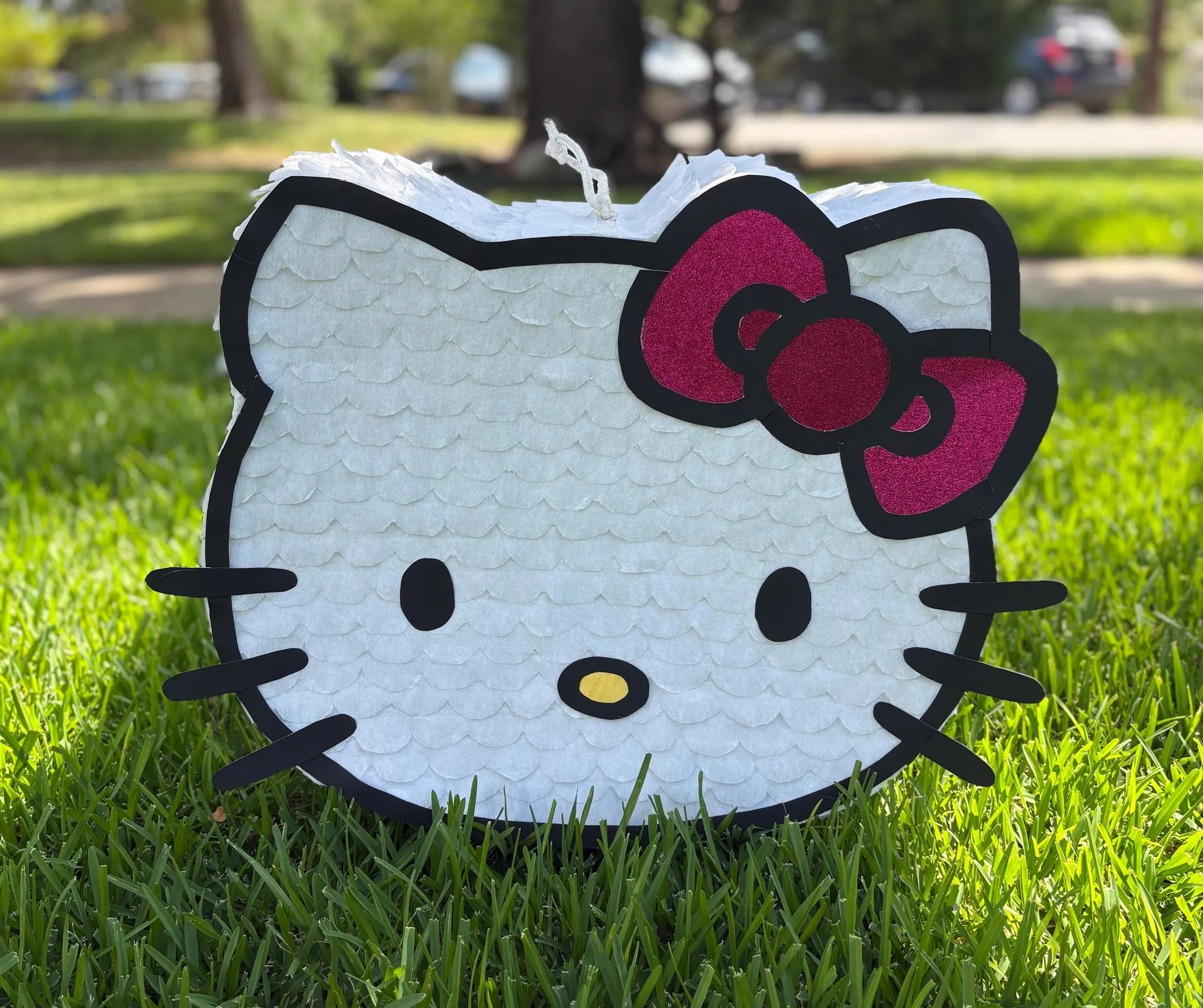 Hello Kitty Face Glitter Bow 3D Pinata 24" inch Decoration Party Birthday Decor Gift