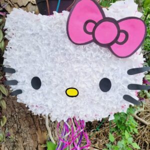 Hello Kitty Face Fuzzy 3D Pinata 24" inch Decoration Party Birthday Decor Gift