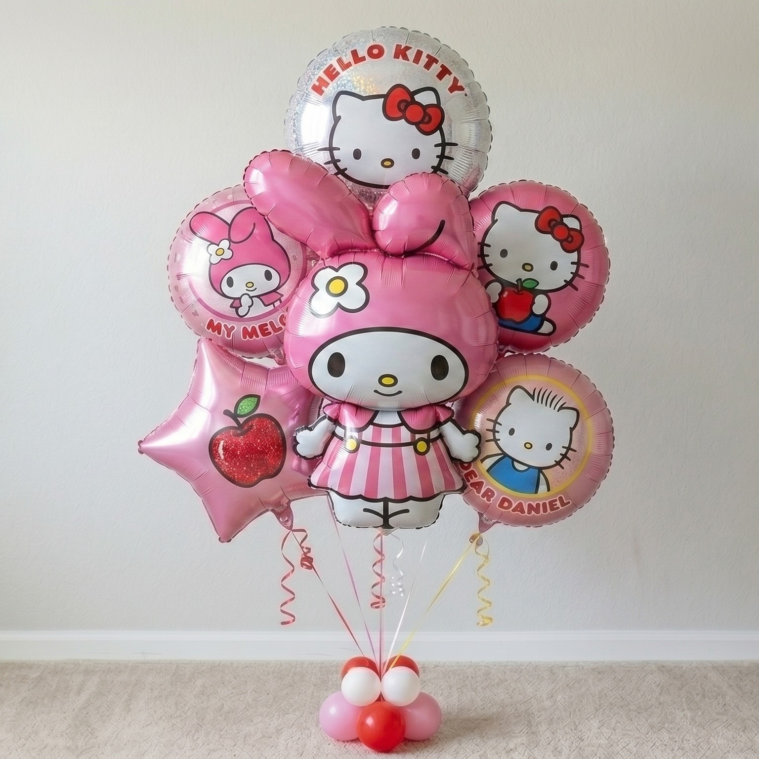 Hello Kitty My Melody Foil 3D Balloon Bouquet 6 Pcs Decoration Party Birthday Decor Gift