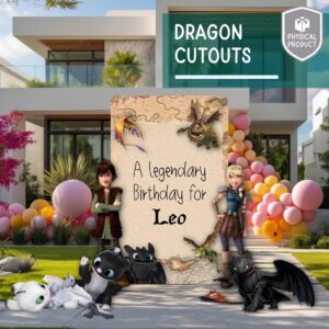 How to train your Dragon 4 Foot Coroplast Cutout Yard Sign Life Size Prop Decoration Party Birthday