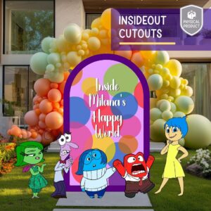 Inside Out 4 Foot Coroplast Cutout Yard Sign Life Size Prop Decoration Party Birthday