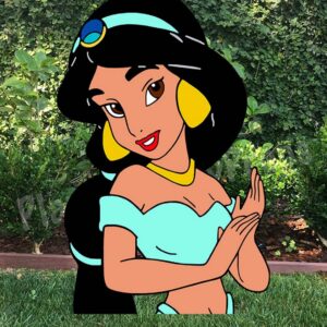 Princess Jasmine Bust 3 Foot Coroplast Cutout Yard Sign Life Size Prop Decoration Party Birthday