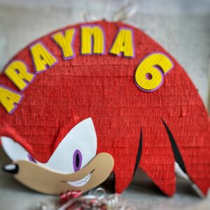 Sonic the Hedgehog Knuckles Face Name 3D Pinata 24" inch Decoration Party Birthday