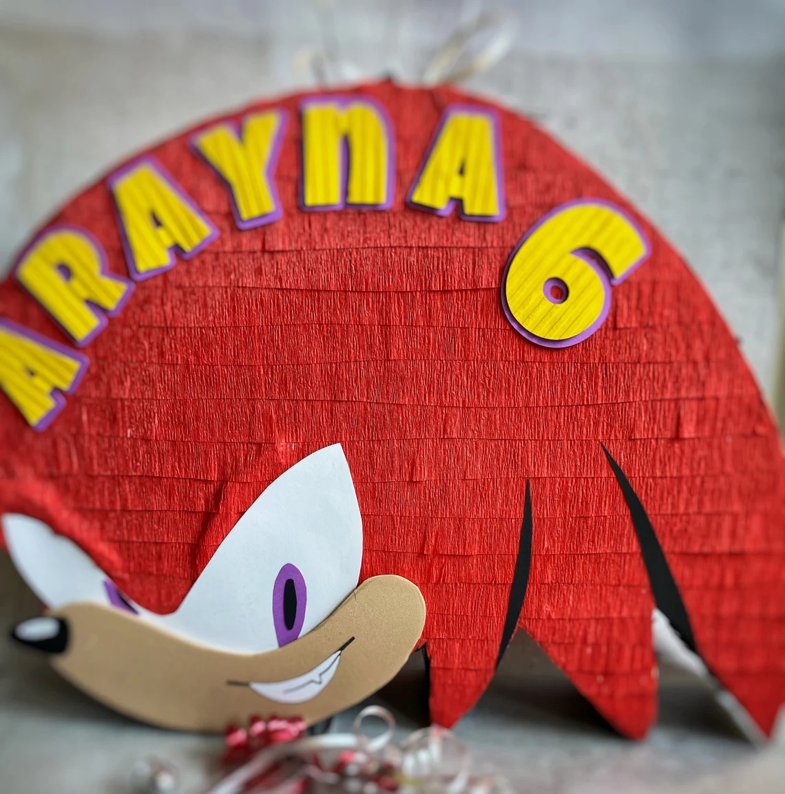 Sonic the Hedgehog Knuckles Face Name 3D Pinata 24" inch Decoration Party Birthday