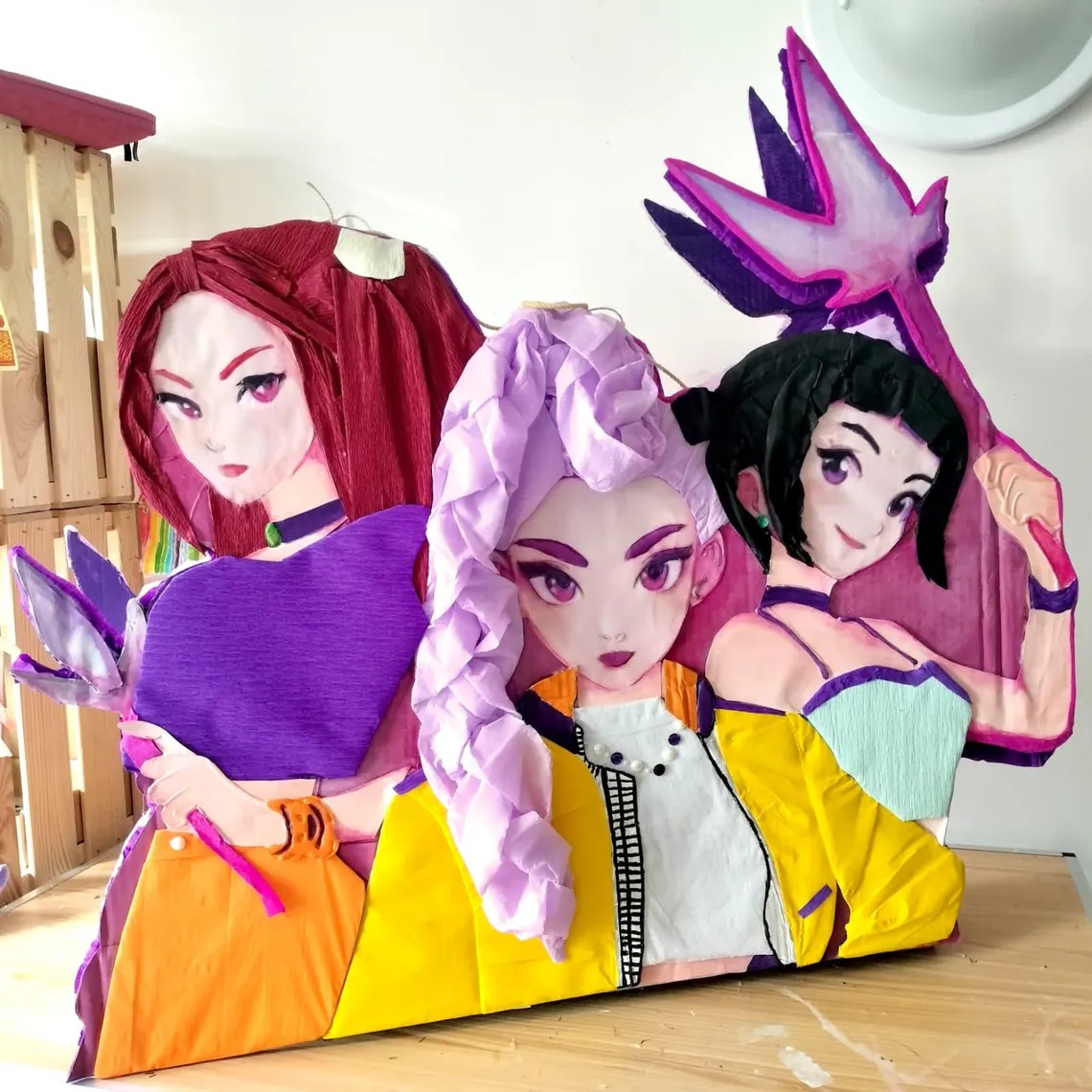 KPop Demon Hunters Huntrix 3D Pinata 24" inch Decoration Party Birthday Decor Gift