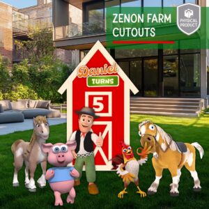 La Granja de Zenon Farm 4 Foot Coroplast Cutout Yard Sign Life Size Prop Decoration Party Birthday