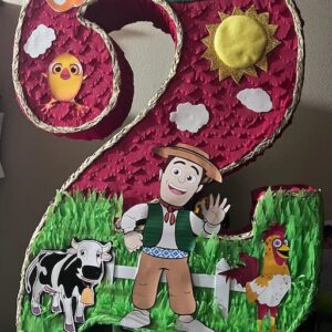 La Granja Farm Farmer Custom Number Personalized 3D Pinata 24" inch Decoration Party Birthday Decor Gift