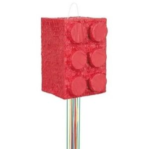 Lego Brick Red 3D Pinata 24" inch Decoration Party Birthday Decor Gift