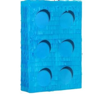 Lego Brick Light Blue 3D Pinata 24" inch Decoration Party Birthday Decor Gift