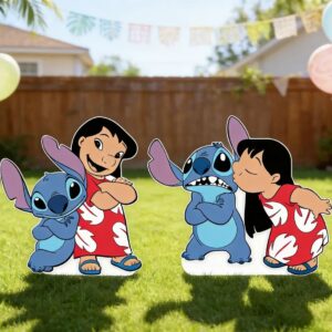 Lilo and Stitch Alien Friend 4 Foot Coroplast Cutout Yard Sign Life Size Prop Decoration Party Birthday