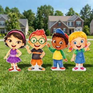 Little Einsteins Characters Coroplast Cutout Yard Sign Life Size Prop Decoration Party Birthday