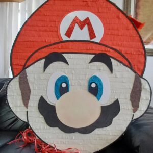 Super Mario Cute Head Face 3D Pinata 24" inch Decoration Party Birthday Decor Gift