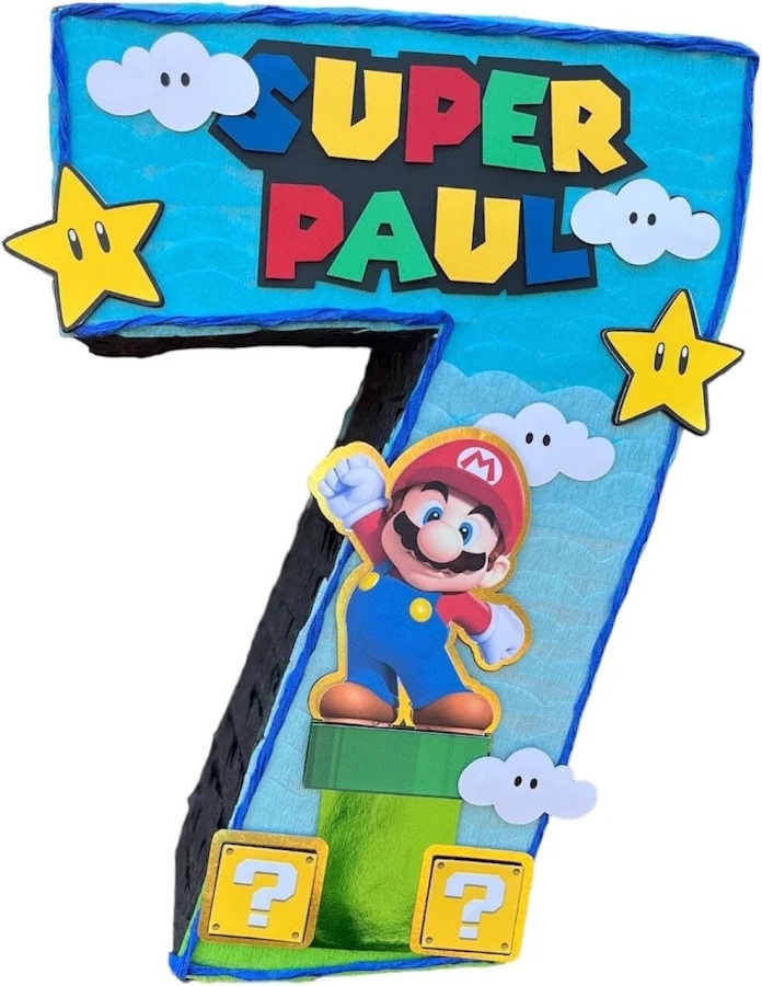 Super Mario Game Personalized Number 3D Pinata 24" inch Decoration Party Birthday Decor Gift