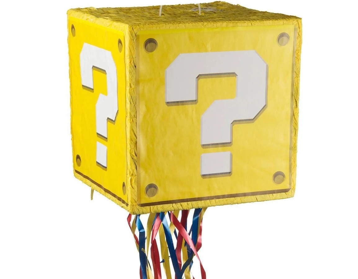Super Mario Game Question Block 3D Pinata 24" inch Decoration Party Birthday Decor Gift