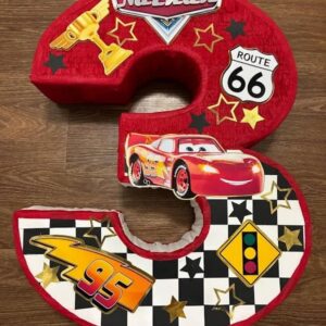 Cars Lightning McQueen checkered Number Personalized 3D Pinata 24" inch Decoration Party Birthday Decor Gift