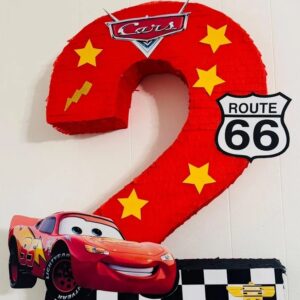 Cars Lightning McQueen Route 66 Number 3D Pinata 24" inch Decoration Party Birthday Decor Gift