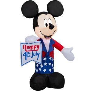 Mickey Mouse 4th of July Independence Day Patriotic Inflatable Yard 5' Foot Decoration Party Prop Sign Holiday Birthday
