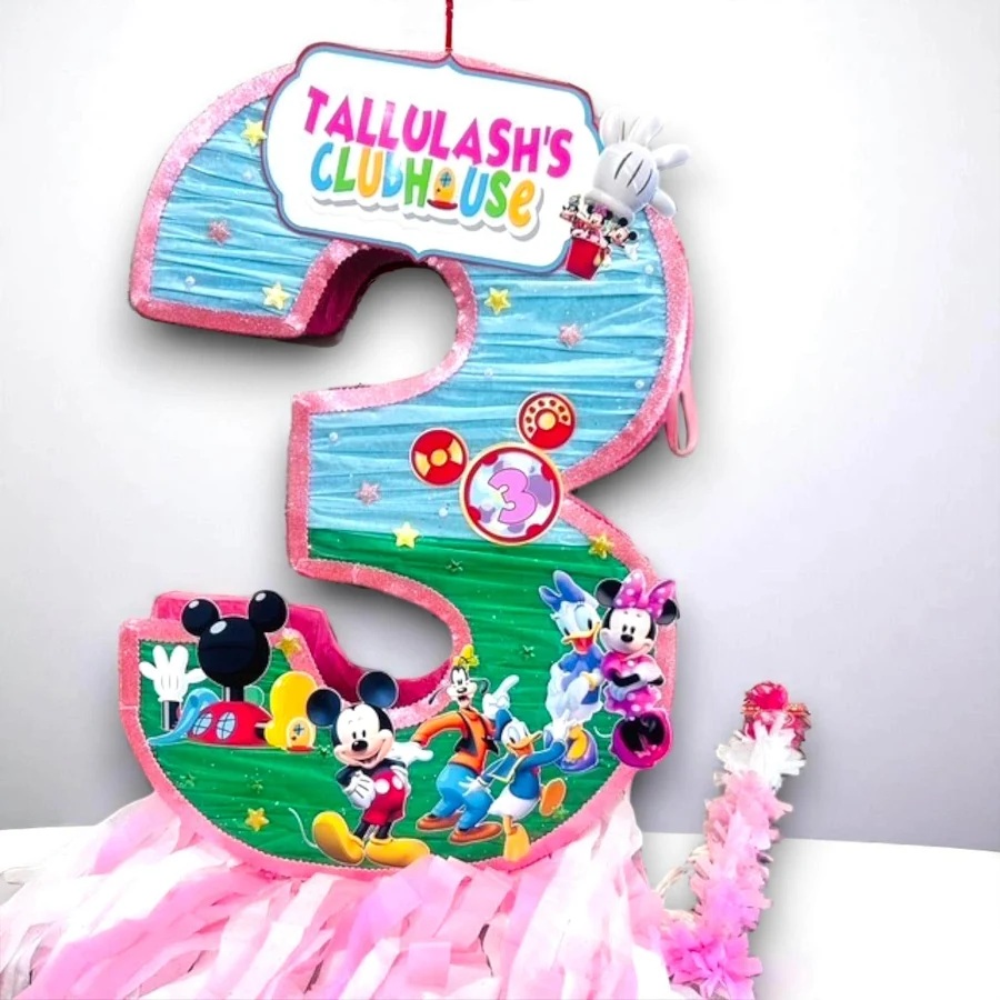Mickey Mouse Clubhouse Pink Number Personalized 3D Pinata 24" inch Decoration Party Birthday Decor Gift