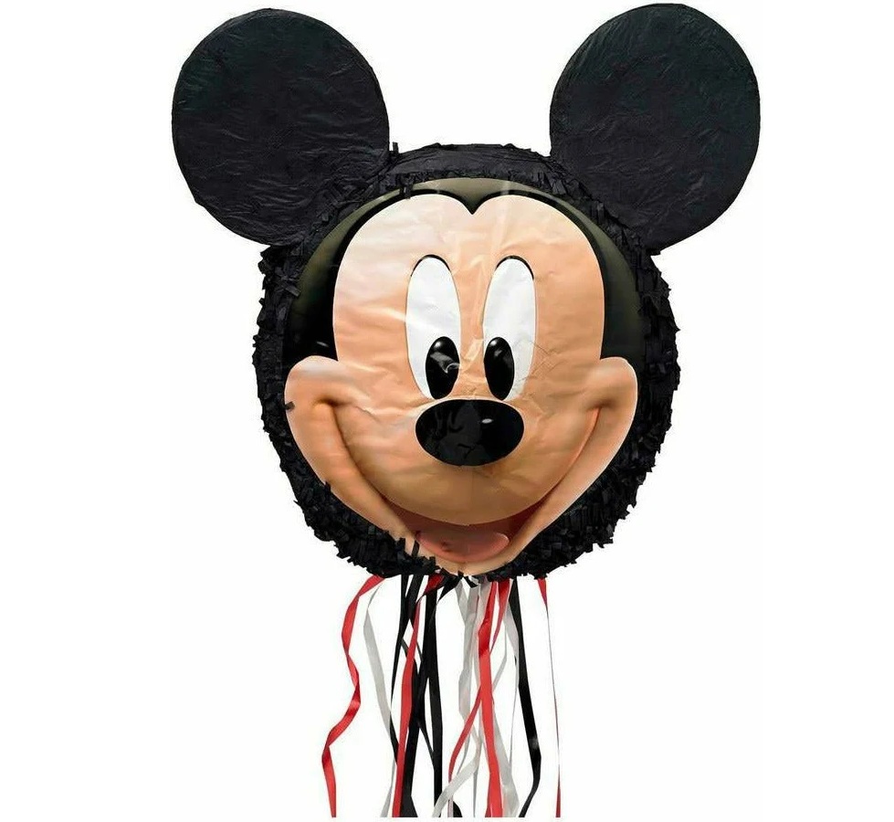 Mickey Mouse Head Black 3D Pinata 24" inch Decoration Party Birthday Decor Gift