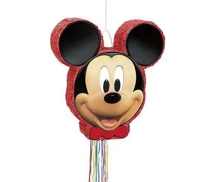 Mickey Mouse Head Red 3D Pinata 24" inch Decoration Party Birthday Decor Gift