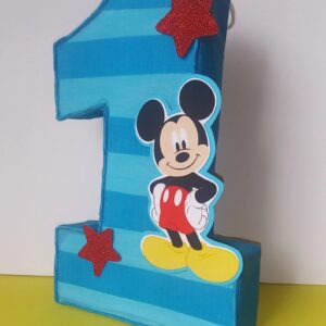 Mickey Mouse Blue Striped Number 3D Pinata 24" inch Decoration Party Birthday Decor Gift