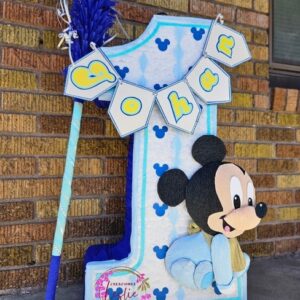 Mickey Mouse Baby Light Blue Number Personalized 3D Pinata 24" inch Decoration Party Birthday Decor Gift