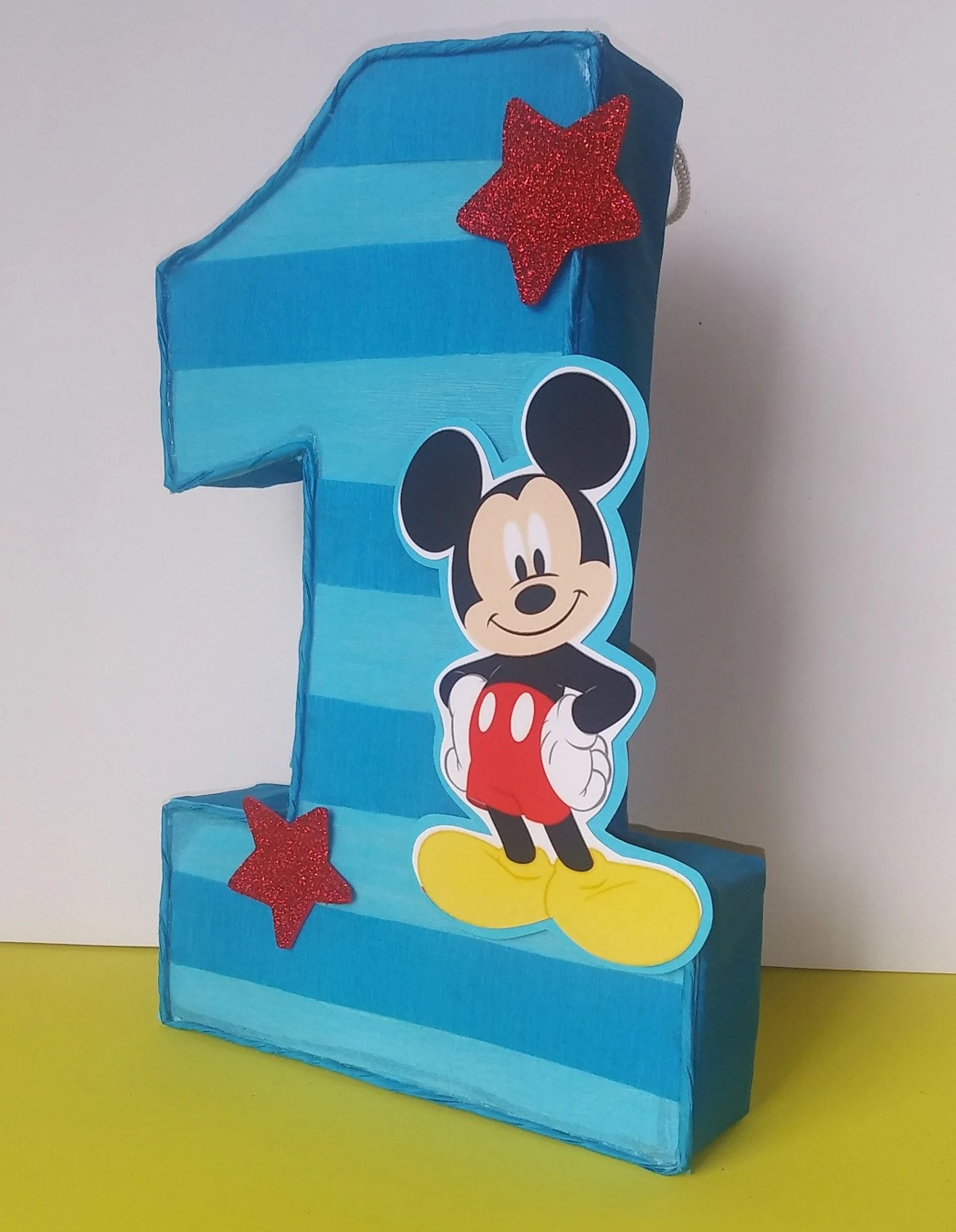 Mickey Mouse Blue Striped Number 3D Pinata 24" inch Decoration Party Birthday Decor Gift