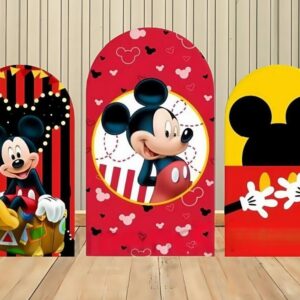 Mickey Mouse Fabric Arch Cover Backdrop Background 7.2ft by 4ft Life Size Prop Decoration Party Birthday