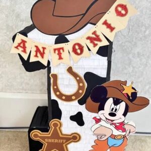 Mickey Mouse Rodeo Personalized Number 3D Pinata 24" inch Decoration Party Birthday Decor Gift
