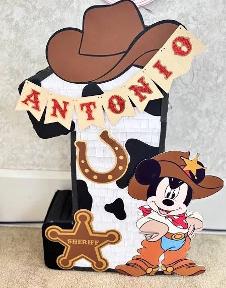 Mickey Mouse Rodeo Personalized Number 3D Pinata 24" inch Decoration Party Birthday Decor Gift