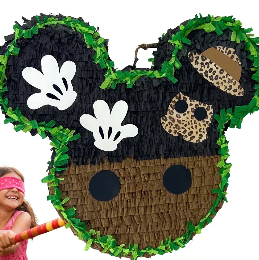 Mickey Mouse Head Safari Jungle Shorts 3D Pinata 24" inch Decoration Party Birthday Decor Gift