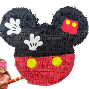 Mickey Mouse Head Silhouette Red Shorts 3D Pinata 24" inch Decoration Party Birthday Decor Gift