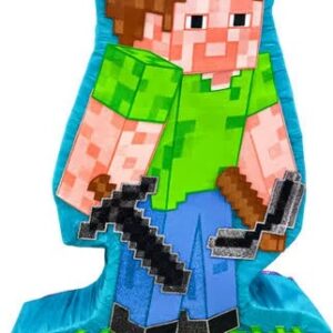 Minecraft Steve Cartoon Block 3D Pinata 24" inch Decoration Party Birthday Decor Gift
