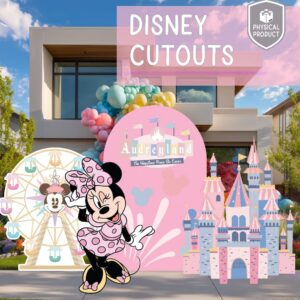 Minnie Mouse Disneyland 4 Foot Coroplast Cutout Yard Sign Life Size Prop Decoration Party Birthday