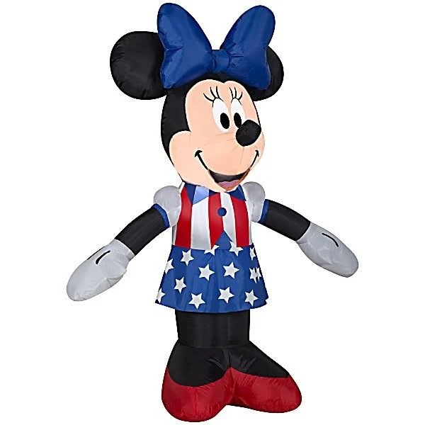 Minnie Mouse 4th of July Independence Day Patriotic Inflatable Yard 5' Foot Decoration Party Prop Sign Holiday Birthday
