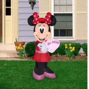 Minnie Mouse Heart Be Mine Inflatable Yard 5' Foot Decoration Party Prop Sign Holiday Birthday