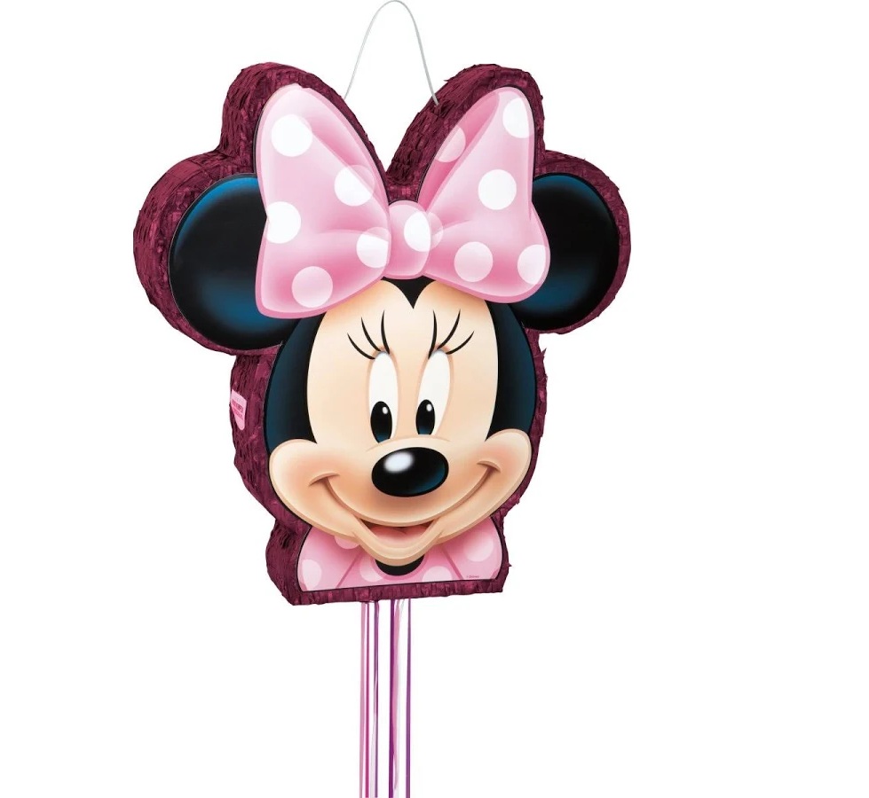 Minnie Mouse Head Pink Bow 3D Pinata 24" inch Decoration Party Birthday Decor Gift