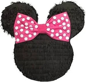 Minnie Head Silhouette Pink Bow 3D Pinata 24" inch Decoration Party Birthday Decor Gift